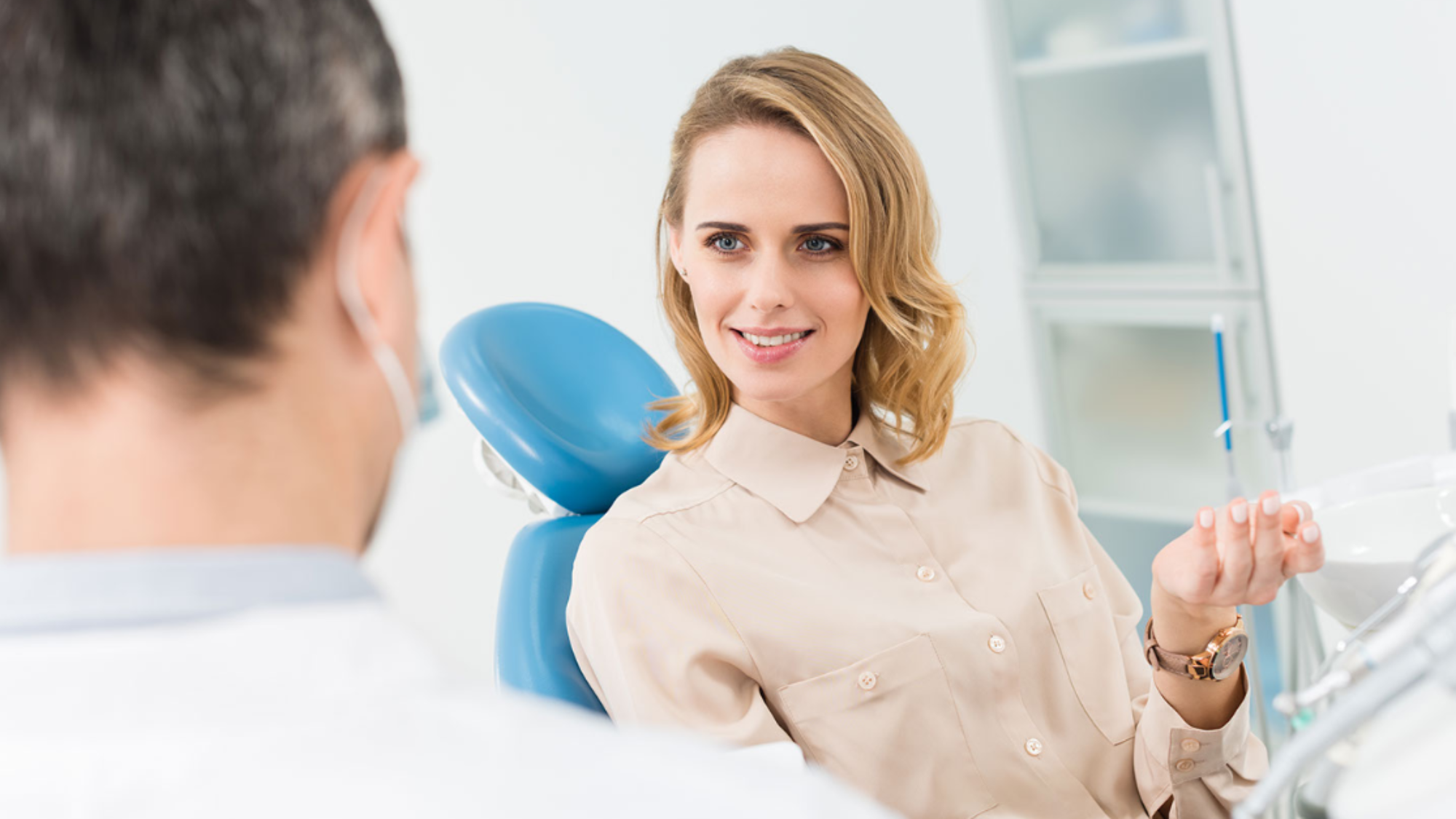 Woman Talking to Doctor, Endodontic Treatment